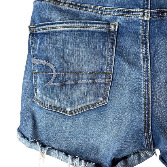 American Eagle High Rise Shortie Jean Shorts - Picture 6 of 9
